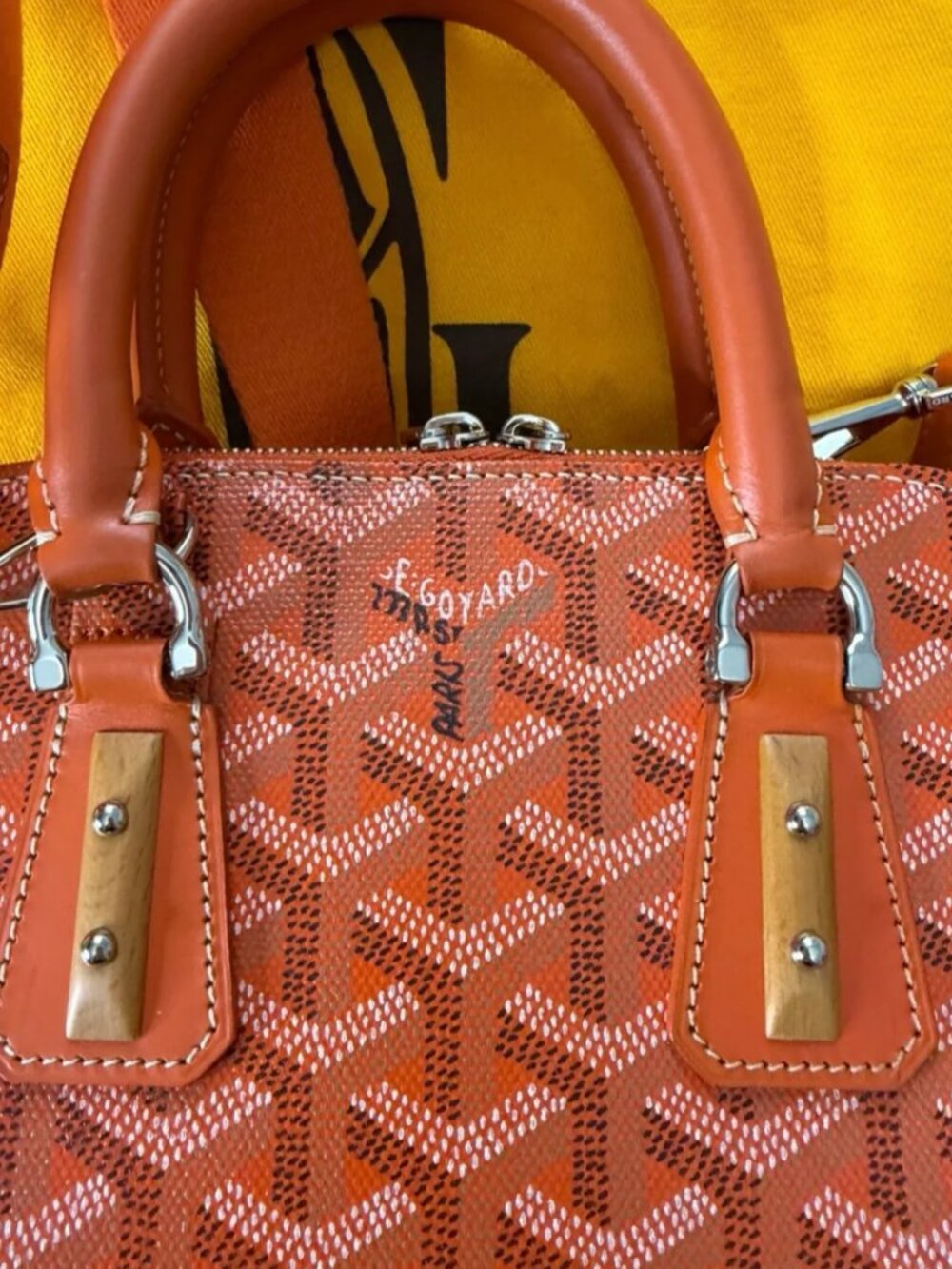 GOYARD Goyardine Mini Vendome in Orange - Picture 2 of 14